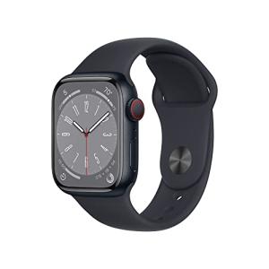Apple Watch Series 8 (GPS + Cellular, 41MM) - Midnight Aluminum Case with Midnight M/L Sport Band (Renewed Premium)