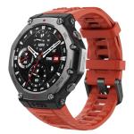 Amazfit Refurbished T-Rex 3 Rugged Military Smart Watch 48mm, GPS, Offline Maps, 100m Water-Resistant, Outdoor Fitness Smartwatch for Men, 170 Sport Modes, AI, Voice Control, Renewed (Lava)