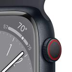 Apple Watch Series 8 (GPS + Cellular, 41MM) - Midnight Aluminum Case with Midnight M/L Sport Band (Renewed Premium)
