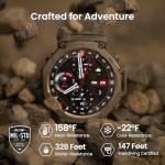 Amazfit T-Rex 3 Outdoor Smart Watch 48mm AMOLED Display, Offline Maps & Navigation, 6 Satellite Systems Dual Band GPS, 27 Days Battery Life, 170+ Sports Mode, 45m Freediving for Android, iPhone
