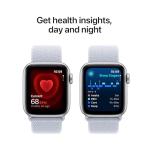 Apple Watch SE (2nd Gen) [GPS 40mm] Smartwatch with Silver Aluminum Case with Blue Cloud Sport Loop One Size. Fitness and Sleep Trackers, Crash Detection, Heart Rate Monitor, Carbon Neutral