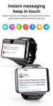 Rainbuvvy Smart Watch for Men, 4G Smartwatch for Android and iOS 2.88 Inch Touch Screen Android 9.0 OS 4GB+64GB Activity Tracker with Face Unlock Dual Cameras WiFi GPS Detachable Band (Black)