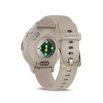 Garmin 010-02785-02 Venu 3S Health Fitness GPS Smartwatch Gold Steel Bezel w/French Gray Case 41mm | Official USA Partner Model | Bundle with 2 YR CPS Enhanced Protection Pack