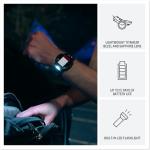 Garmin® Forerunner® 970, Premium GPS Running and Triathlon Smartwatch, AMOLED Display, Built-in LED Flashlight, Soft Gold Titanium with French Gray Case and French Gray/Translucent Indigo Band