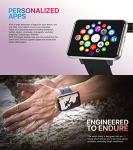 Rainbuvvy 4G Smart Watch 2.86 Inch Screen Android 7.1 1GB+16GB 5MP Camera 2700mAh Battery Smartwatch for Men (Black, 3GB+32GB)