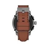 Diesel Men's Griffed Gen 6 45mm Stainless Steel and Leather Touchscreen Smart Watch, Color: Brown (Model: DZT2043V)