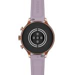 Fossil Women's Gen 6 42mm Stainless Steel and Silicone Touchscreen Smart Watch, Color: Rose Gold, Purple (Model: FTW6080V)
