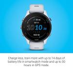 Garmin Forerunner® 255 Music, GPS Running Smartwatch with Music, Advanced Insights, Long-Lasting Battery, White (Renewed)