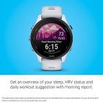 Garmin Forerunner® 255 Music, GPS Running Smartwatch with Music, Advanced Insights, Long-Lasting Battery, White (Renewed)