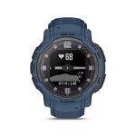Garmin Instinct Crossover Solar, Rugged Hybrid Smartwatch with Solar Charging Capabilities, Analog Hands and Digital Display, Tidal Blue, Adjustable