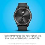 Garmin vívomove Trend, Stylish Hybrid Smartwatch, Long-Lasting Battery Life, Dynamic Watch Hands and Touchscreen Display, Black