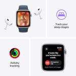 Apple Watch SE (2nd Gen) [GPS 44mm] Smartwatch with Starlight Aluminum Case with Starlight Sport Band M/L. Fitness & Sleep Tracker, Crash Detection, Heart Rate Monitor