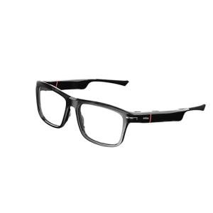 SOLOS AI Powered Glasses | Argon X | Shiny Black | Lenses Integrated ChatGPT for Travel and Real Time Translation | Stereo Speakers | Compatible with iOS and Android