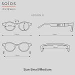 SOLOS AI Powered Glasses | Argon 8 | Shiny Black | Lenses Integrated ChatGPT for Travel and Real Time Translation | Stereo Speakers | Compatible with iOS and Android