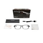 SOLOS AI Powered Glasses | Argon 13 | Shiny Crystal Gray | Lenses Integrated ChatGPT for Travel and Real Time Translation | Stereo Speakers | Compatible with iOS and Android