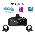 Pimax Crystal Light Prime PCVR Headset - 8K Resolution,QLED Display, Light & Comfortable,High Clarity VR for flight simulator, Compatible with MSFS, iRacing & More, DMAS & Lighthouse Tracking optional