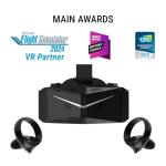 Pimax Crystal Light VR Headset with Controllers, Prime Version - 8K QLED with Local-Dimming, Lightweight & Comfortable Compatible with Flight Simulators, MSFS, iRacing & PC Gaming