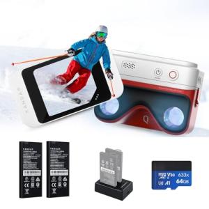 KanDao QooCam EGO - Viewer-Integrated 3D VR Camera, 24MP/8K Photos/4K 60FPS Videos Stereoscopic 3D Instant Display Camera, Compatible on VR Headsets/AR Glasses/Projectors, Charging Kit