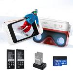 KanDao QooCam EGO - Viewer-Integrated 3D VR Camera, 24MP/8K Photos/4K 60FPS Videos Stereoscopic 3D Instant Display Camera, Compatible on VR Headsets/AR Glasses/Projectors, Charging Kit