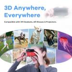 KanDao QooCam EGO - Viewer-Integrated 3D VR Camera, 24MP/8K Photos/4K 60FPS Videos Stereoscopic 3D Instant Display Camera, Compatible on VR Headsets/AR Glasses/Projectors, Charging Kit