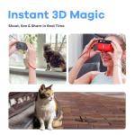 KanDao QooCam EGO - Viewer-Integrated 3D VR Camera, 24MP/8K Photos/4K 60FPS Videos Stereoscopic 3D Instant Display Camera, Compatible on VR Headsets/AR Glasses/Projectors, Charging Kit