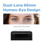 KanDao QooCam EGO - Viewer-Integrated 3D VR Camera, 24MP/8K Photos/4K 60FPS Videos Stereoscopic 3D Instant Display Camera, Compatible on VR Headsets/AR Glasses/Projectors, Charging Kit