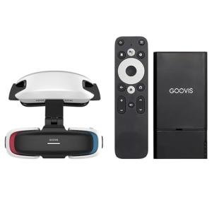 GOOVIS Art XR Head Mounted Display with D4H1 Media Player – 110'' FHD Micro-OLED Video Display, Lightweight & Compact, Unobstructed Vision, Works with PC/iPhone16/Android/Gaming Handhelds (White)