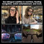 iTourTranslator Smart AR Glasses with AI-Powered 127 Language Translation & Speaker Watch|Real-Time Subtitles, ChatGPT Integration, Binocular OLED Display, Hands-Free Navigation & Multimedia Streaming