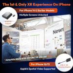 VITURE Pro for Lightning iPhone Pack Pro XR Glasses & HDMI XR Adapter for iPhone 14 & Earlier Models, 2.8 Hours Battery Life, Multiple Screens, 360˚ VR Video Enabled, Play/Work While Charging