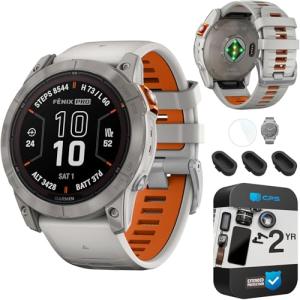 Garmin Fenix 7X Pro Solar GPS Smartwatch Bundle