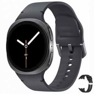 Samsung Galaxy Watch 8 (2025) Bluetooth Smartwatch, US Version – Fitness & Sleep Tracking,Heart Rate Monitor, Android Compatible (Not for iOS) – with Extra Hybrid Band (Graphite, 44mm)
