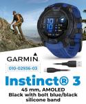 Garmin Instinct 3 Rugged GPS Smartwatch Bundle