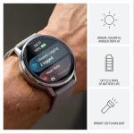 Garmin 010-03014-02 Venu 4, 45 mm Health & Fitness GPS Smartwatch, Silver with Citron Silicone Band Bundle with 2 YR CPS Enhanced Protection Pack