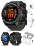 PlayBetter Garmin Fenix 8 Pro AMOLED Sapphire (51mm, Carbon Gray DLC Titanium) Multisport GPS Smartwatch Bundle - 1.4” Touchscreen, inReach Technology Wireless Running Earbuds