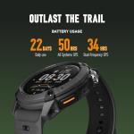 COROS NOMAD Outdoor GPS Smartwatch, 1.3" MIP Touchscreen, Global maps with turn-by-turn navigation, 22 days Battery Life, Microphone records voice notes, real-time weather, and safety alerts (Black)