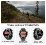 Wearable4U - Garmin Fenix 8 Pro 51mm AMOLED Sapphire Premium Connected Multisport GPS Smartwatch, inReach Technology, Titanium with Graphite Silicone Band w/White Earbuds Bundle