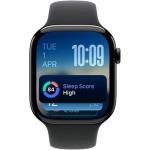 Apple Watch Series 11 [GPS 42mm] Smartwatch with Jet Black Aluminum Case with Black Sport Band - M/L. Sleep Score, Fitness Tracker, Health Monitoring, Always-On Display, Water Resistant