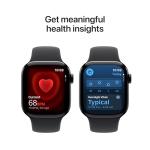 Apple Watch Series 11 [GPS 42mm] Smartwatch with Jet Black Aluminum Case with Black Sport Band - M/L. Sleep Score, Fitness Tracker, Health Monitoring, Always-On Display, Water Resistant