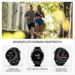 PlayBetter Garmin Forerunner 570 (42mm, Cloud Blue/Translucent Whitestone) Advanced GPS Running and Triathlon Smartwatch Bundle HD Screen Protectors & Wireless Earbuds