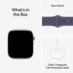 Apple Watch Series 11 [GPS 46mm] Smartwatch with Silver Aluminum Case with Purple Fog Sport Band - S/M. Sleep Score, Fitness Tracker, Health Monitoring, Always-On Display, Water Resistant
