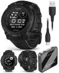 Wearable4U Garmin Instinct 3-45mm Tactical Edition Rugged Outdoor GPS Smartwatch, Solar Charging Display, Applied Ballistics Support, LED Flashlight, Multi-Band GPS PowerBank Bundle