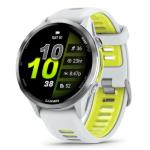 PlayBetter Garmin Forerunner 970 (Whitestone/Translucent Amp Yellow) Premium GPS Running & Triathlon Smartwatch Bundle - AMOLED, LED Flashlight Portable Charger & HD Screen Protectors