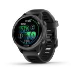 Garmin Forerunner 570 Running Smartwatch, 42MM WiFi, GPS Fitness Smart Watch for Men and Women, Slate Gray Aluminum with Translucent Black/Black Band​ Bundle with P-Bank + More
