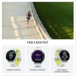 Garmin Forerunner 970 Running Smartwatch, GPS Fitness Smart Watch for Men and Women, Titanium with Whitestone Case and Whitestone/Translucent Amp Yellow Band​ Bundle with P-Bank + More