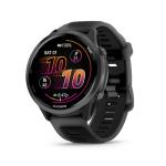 Garmin Forerunner 570 Running Smartwatch, 47MM WiFi, GPS Fitness Smart Watch for Men and Women, Slate Gray Aluminum with Translucent Black/Black Band​ Bundle with P-Bank + More