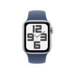 Apple Watch Series 10 [GPS, 46mm] - Silver Aluminum Case with Denim Sport Band, M/L (Renewed)