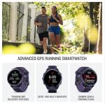 Garmin Forerunner 570 47mm Advanced GPS Running & Triathlon Smartwatch, AMOLED Display, Training & Recovery, Indigo Aluminum w/Translucent Imperial Purple/Indigo Band w/ Wearable4U BLK Earbuds Bundle