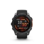 Garmin Fenix 8 51MM AMOLED Premium Multisport GPS Smartwatch Slate Gray with Black Silicone Band, Built-in LED Flashlight, Fitness & Health Smart Watch Bundle for Men & Women
