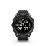 Garmin Fenix 8 51MM AMOLED Sapphire Premium Multisport GPS Smartwatch Carbon Gray DLC Titanium with Gray Silicone Band, Built-in LED Flashlight, Fitness & Health Smart Watch Bundle for Men & Women