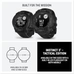 Garmin Instinct® 3 Tactical Edition, 45mm, Solar Charged Display, Rugged Outdoor GPS Smartwatch